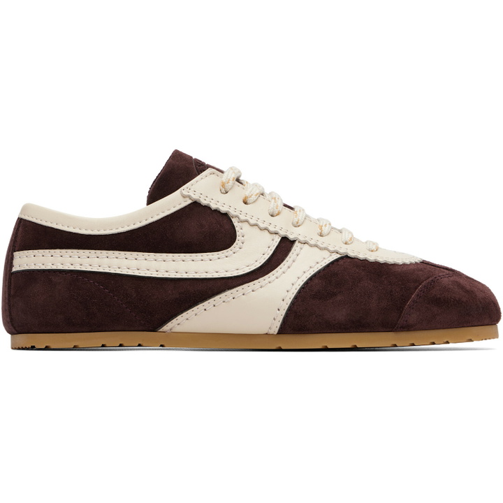 Photo: Dries Van Noten Burgundy Suede Sneakers