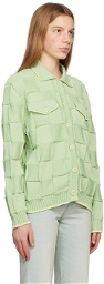 Opening Ceremony Green Check Cardigan