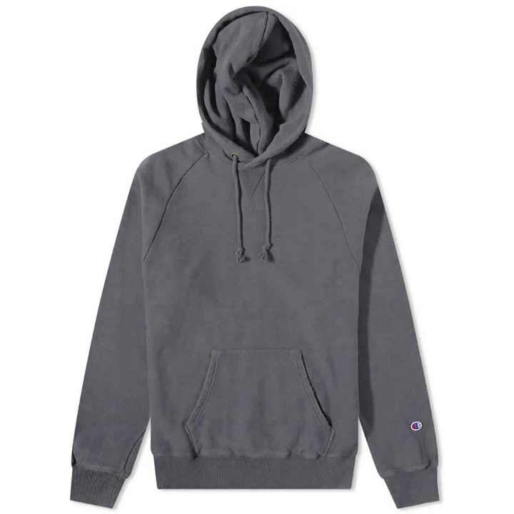 Photo: Champion Reverse Weave Men's Distressed Hoody in Magnet