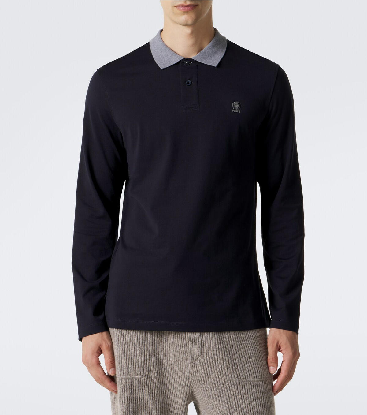 Brunello Cucinelli Logo cotton jersey polo shirt