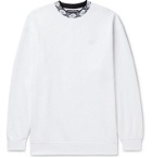 ACNE STUDIOS - Future Oversized Logo-Appliquéd Fleece-Back Jersey Sweatshirt - White