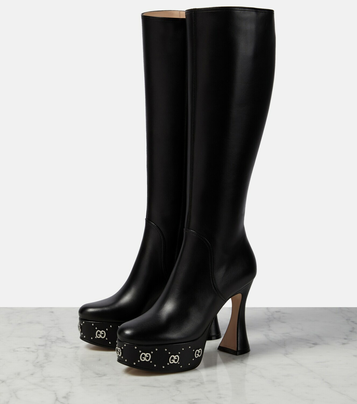 Gucci GG knee-high leather boots Gucci