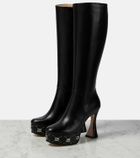Gucci GG knee-high leather boots