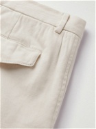 Caruso - Straight-Leg Cotton-Blend Twill Chinos - Neutrals