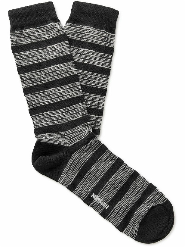Photo: Missoni - Striped Jacquard-Knit Socks - Black