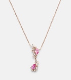 Suzanne Kalan One Of A Kind 18kt rose gold pendant necklace with sapphire and diamonds
