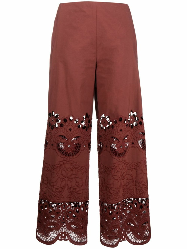 Photo: VALENTINO - Broderie Infinie Flower Trousers