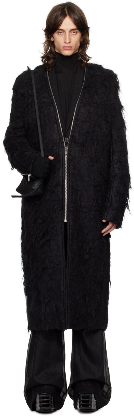 Rick Owens Black Porterville Klaus Coat Rick Owens