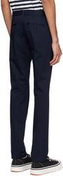 AMI Paris Navy Straight-Leg Trousers