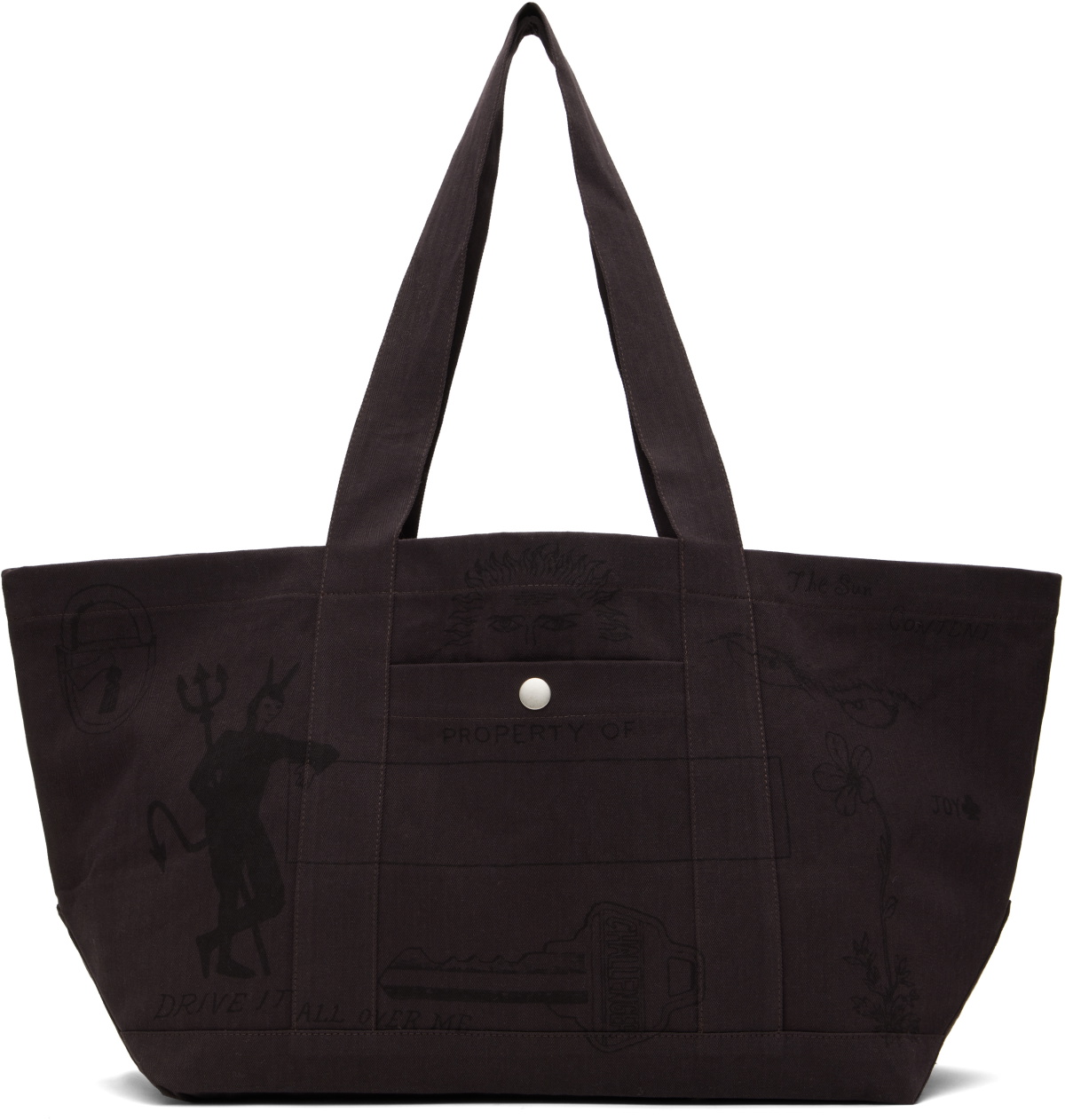 Small Talk Studio Purple Hand Drawn Utility Tote
