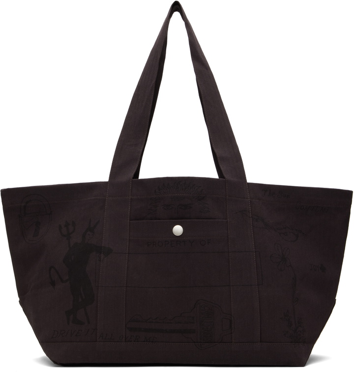 Photo: Small Talk Studio Purple Hand Drawn Utility Tote