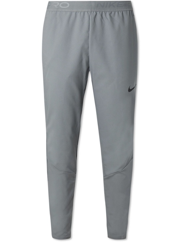 Photo: NIKE TRAINING - Flex Tapered Stretch-Jersey Sweatpants - Gray