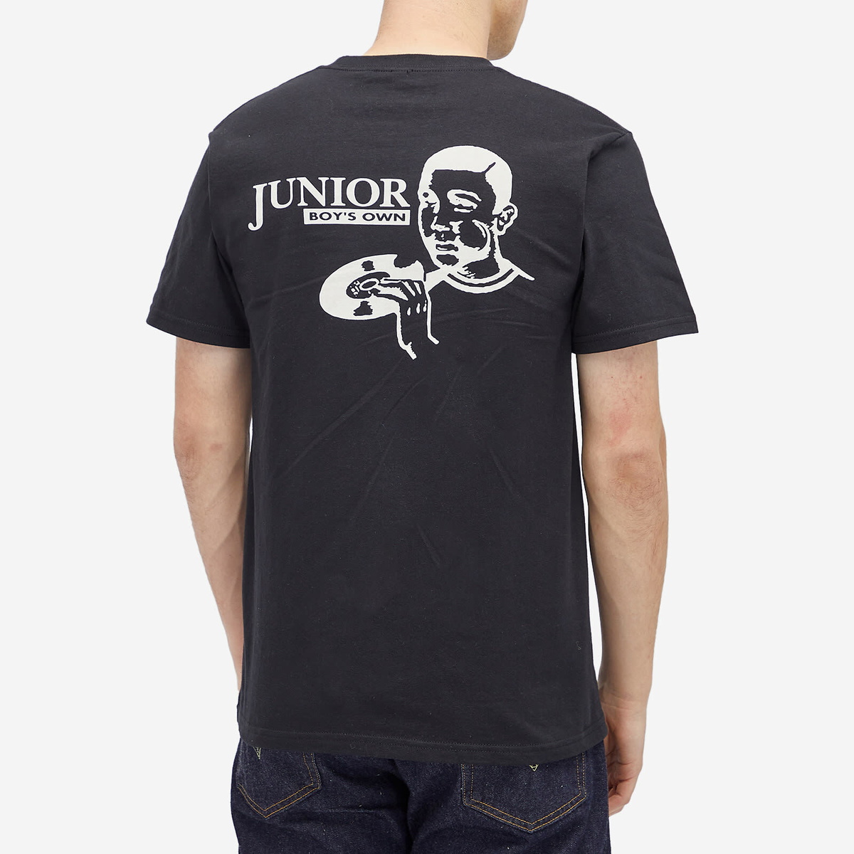 Boys Own Men's Classic Junior Logo Print T Shirt in Black