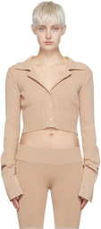 determ; Beige Polyester Cardigan
