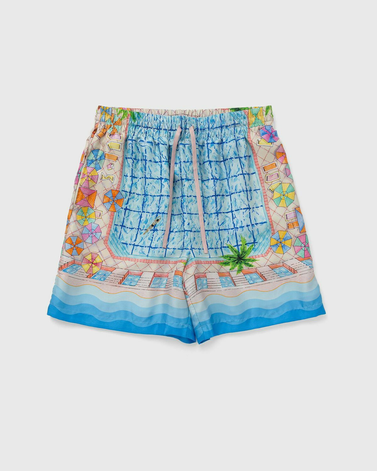 ショートパンツ CASABLANCA Women Shorts  Burmudas 420111 WS25 TR 280 BLUE Hfyihgf Womens Bermuda Shorts Casual Button High Waist Wide