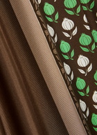 Tory Burch Printed Straight-leg Silk Trousers Brown