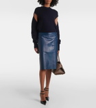 Ferragamo Leather pencil skirt
