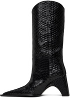 Coperni Black Python Embossed Bridge Cowboy Boots
