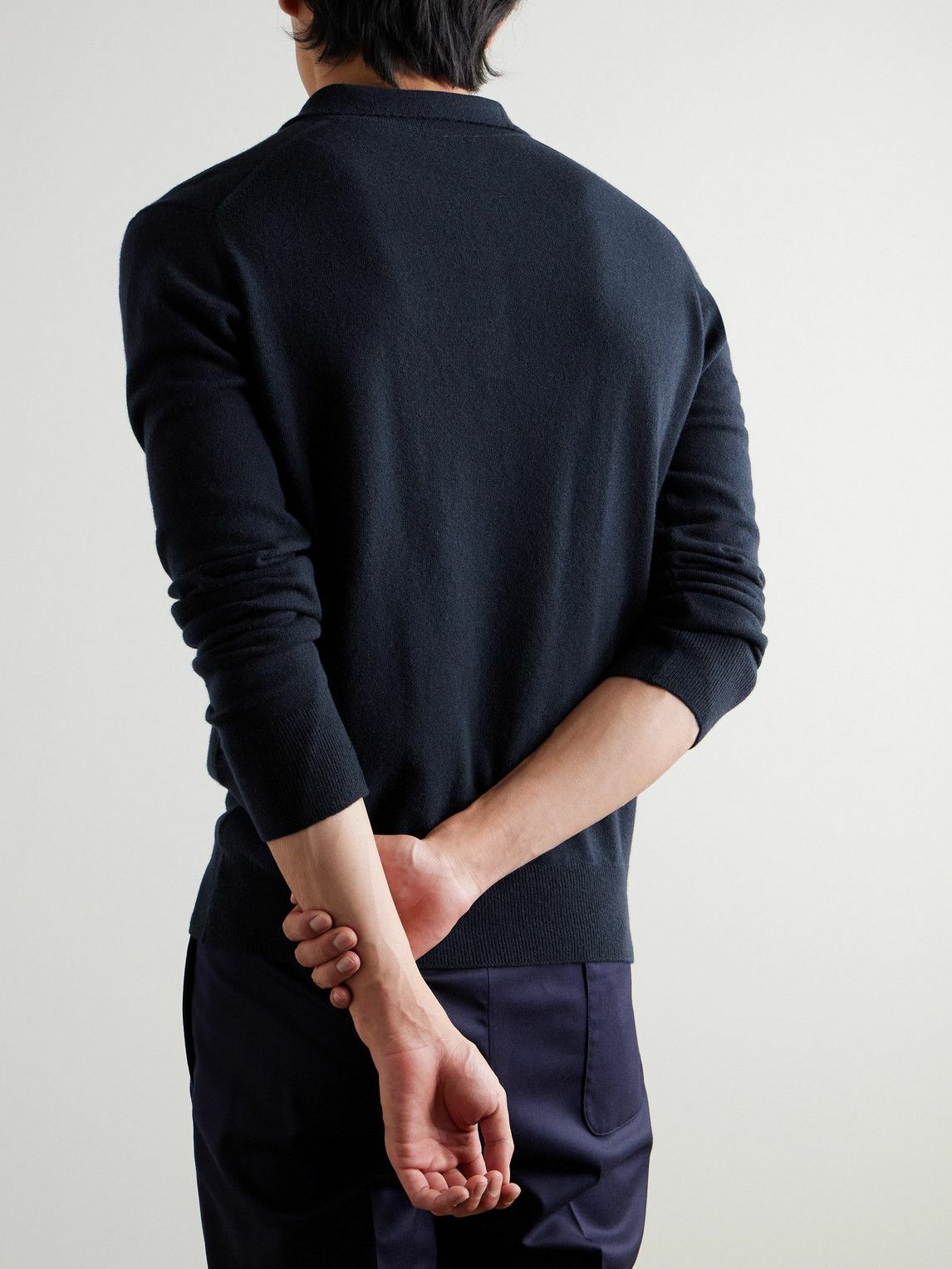 Kingsman - Wade Merino Wool and Cashmere-Blend Polo Shirt - Blue