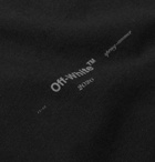 Off-White - Glow-In-The-Dark Printed Cotton-Jersey T-Shirt - Black