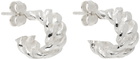 Pearls Before Swine Silver Curb Chain Hoop Earrings