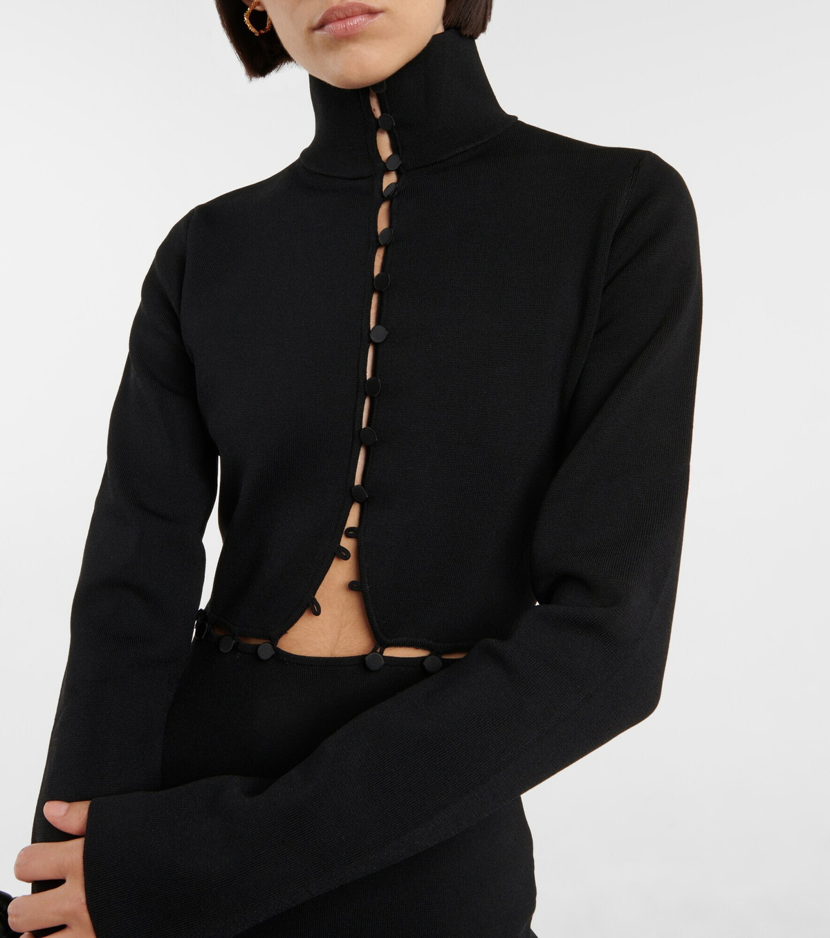 Nanushka - Kaida mockneck cut-out midi dress Nanushka