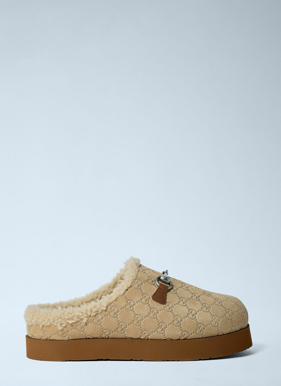 Gucci Horsebit Suede Mules
