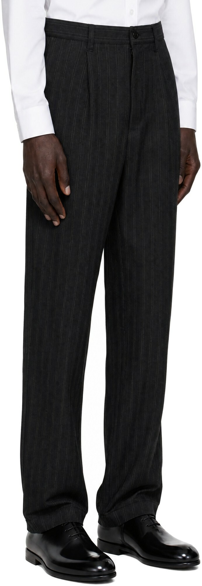 Junya Watanabe Gray Striped Trousers