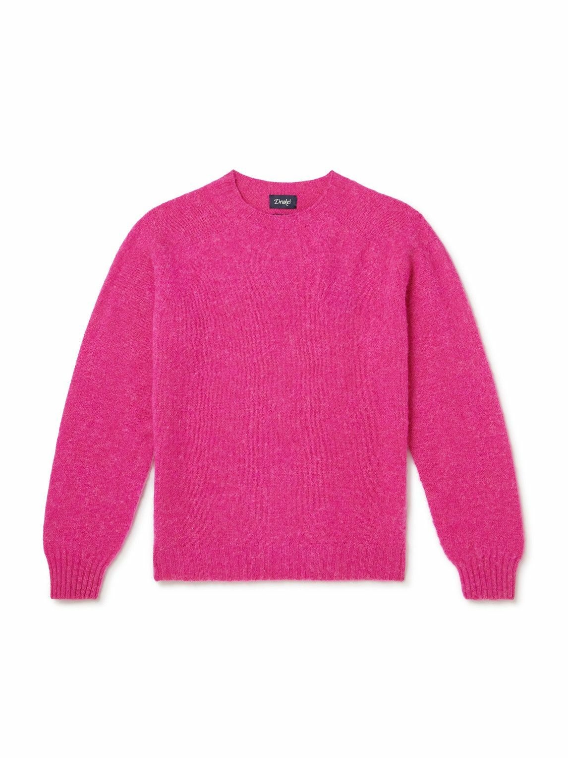 Drake's - HIM Shetland Wool Sweater - Pink