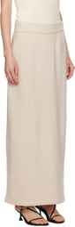 LE17SEPTEMBRE Beige Wool Maxi Skirt