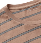 Club Monaco - Williams Striped Cotton-Jersey T-Shirt - Brown