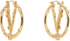 Versace Gold Virtus Hoop Earrings