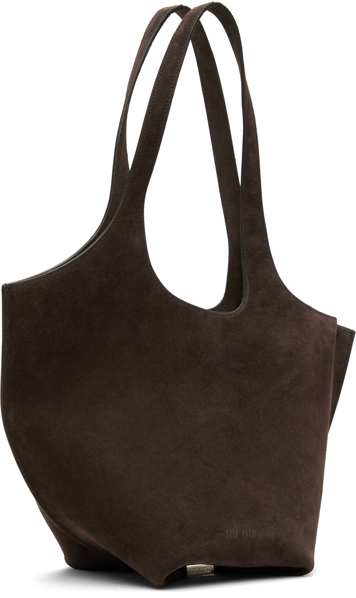 The Attico Brown La Scoop Shoulder Bag