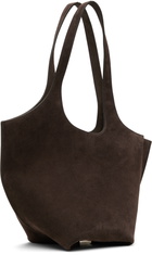 The Attico Brown La Scoop Shoulder Bag