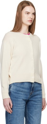 &Daughter Off White Ada Crewneck Cardigan