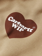 Carhartt WIP - Logo-Print Cotton-Jersey Hoodie - Brown