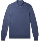 Anderson & Sheppard - Virgin Wool Polo Shirt - Blue
