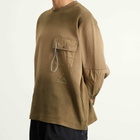ROA Men's x And Wander Garment-dyed Long Sleeve in Beige