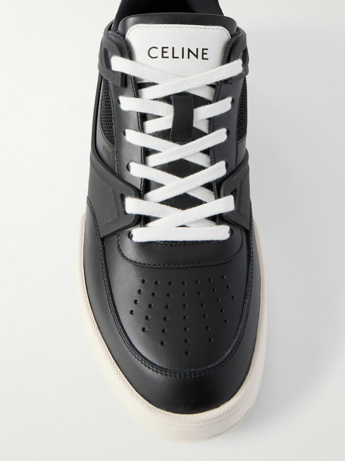 CELINE - Leather and Mesh Sneakers - Black