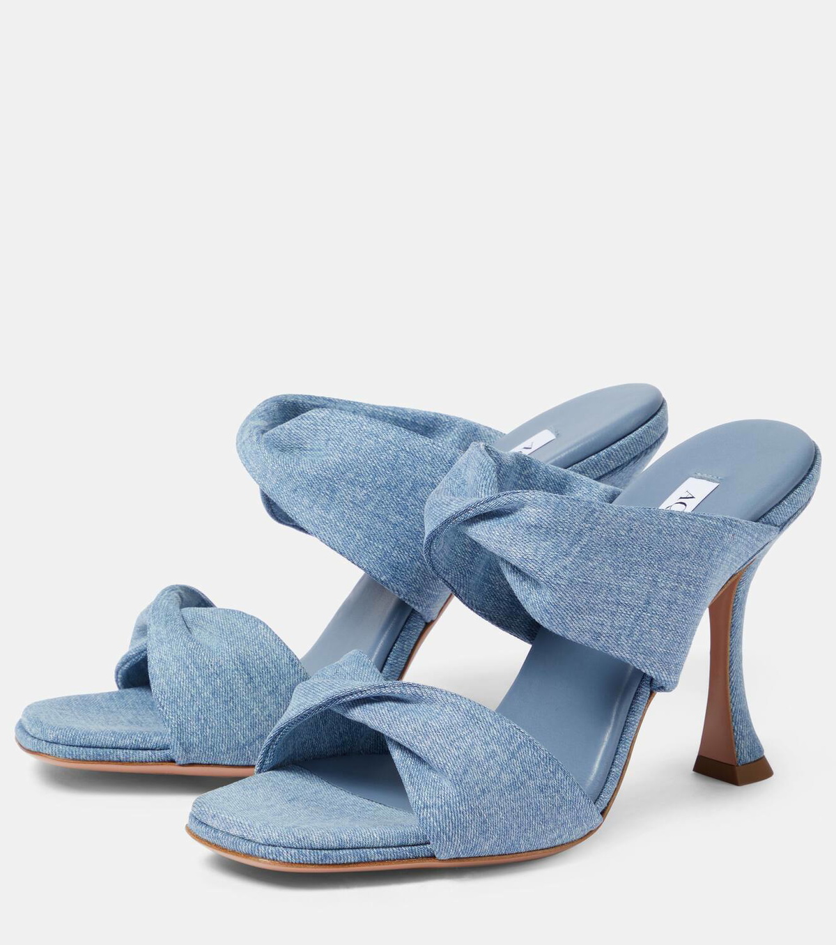 Aquazzura Twist denim mules