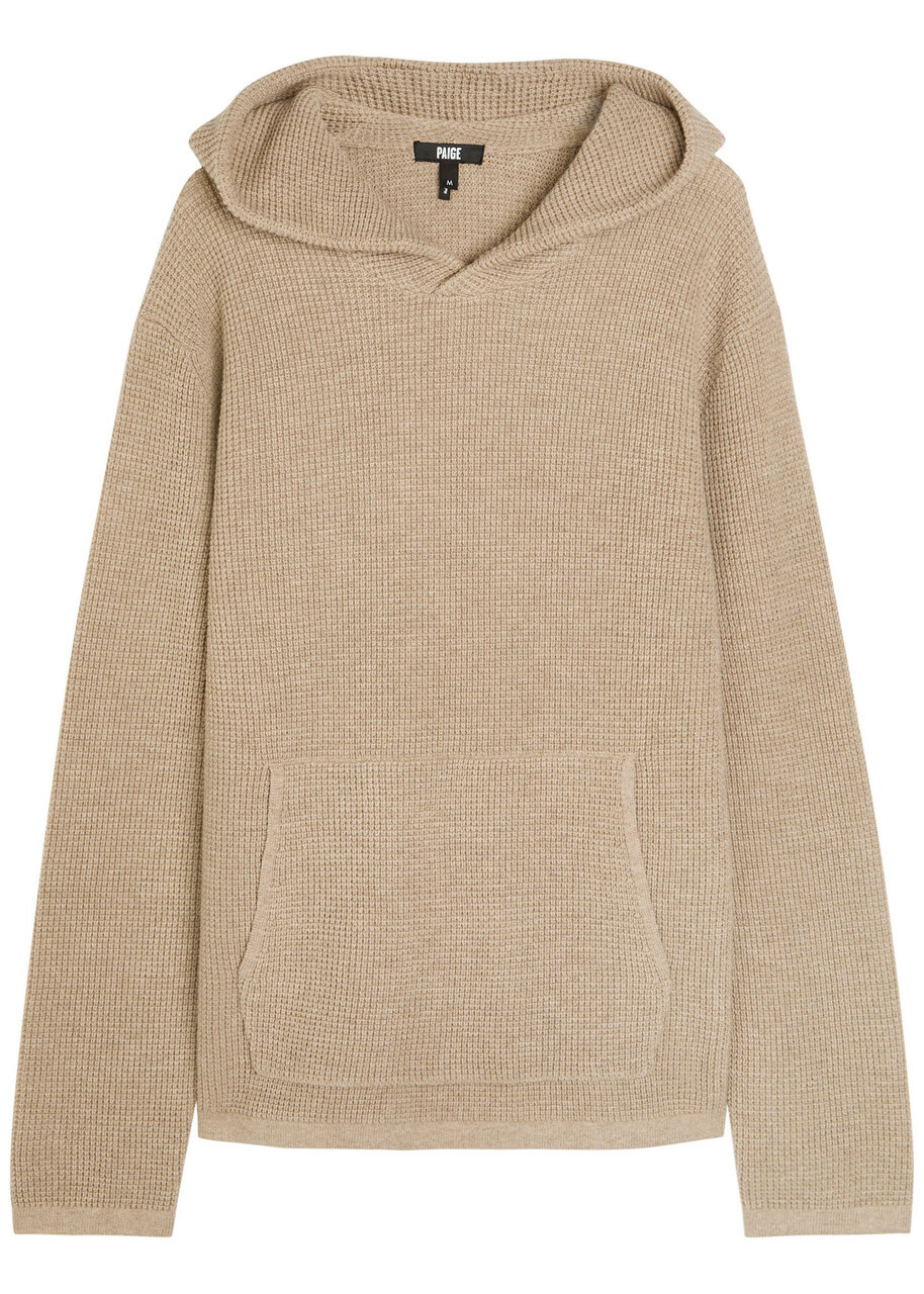 Paige Ojai Hooded Wool-blend Jumper Beige