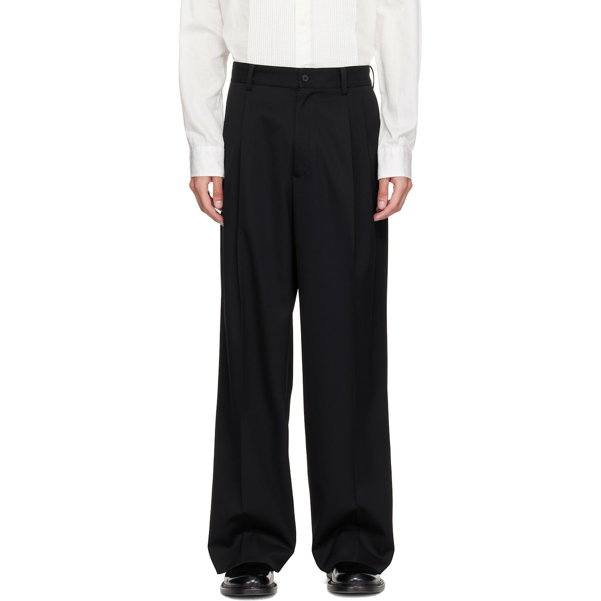 ssstein Black Long Wide Trousers