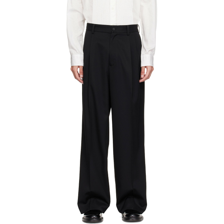 Photo: ssstein Black Long Wide Trousers