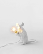 Seletti Mouse Lamp Mac Resin Lamp   Sitting Usb White - Mens - Lighting