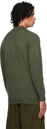 BEAMS PLUS Green Zip Sweater