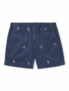 Polo Ralph Lauren - Prepster Embroidered Cotton-Blend Twill Chino Shorts - Blue