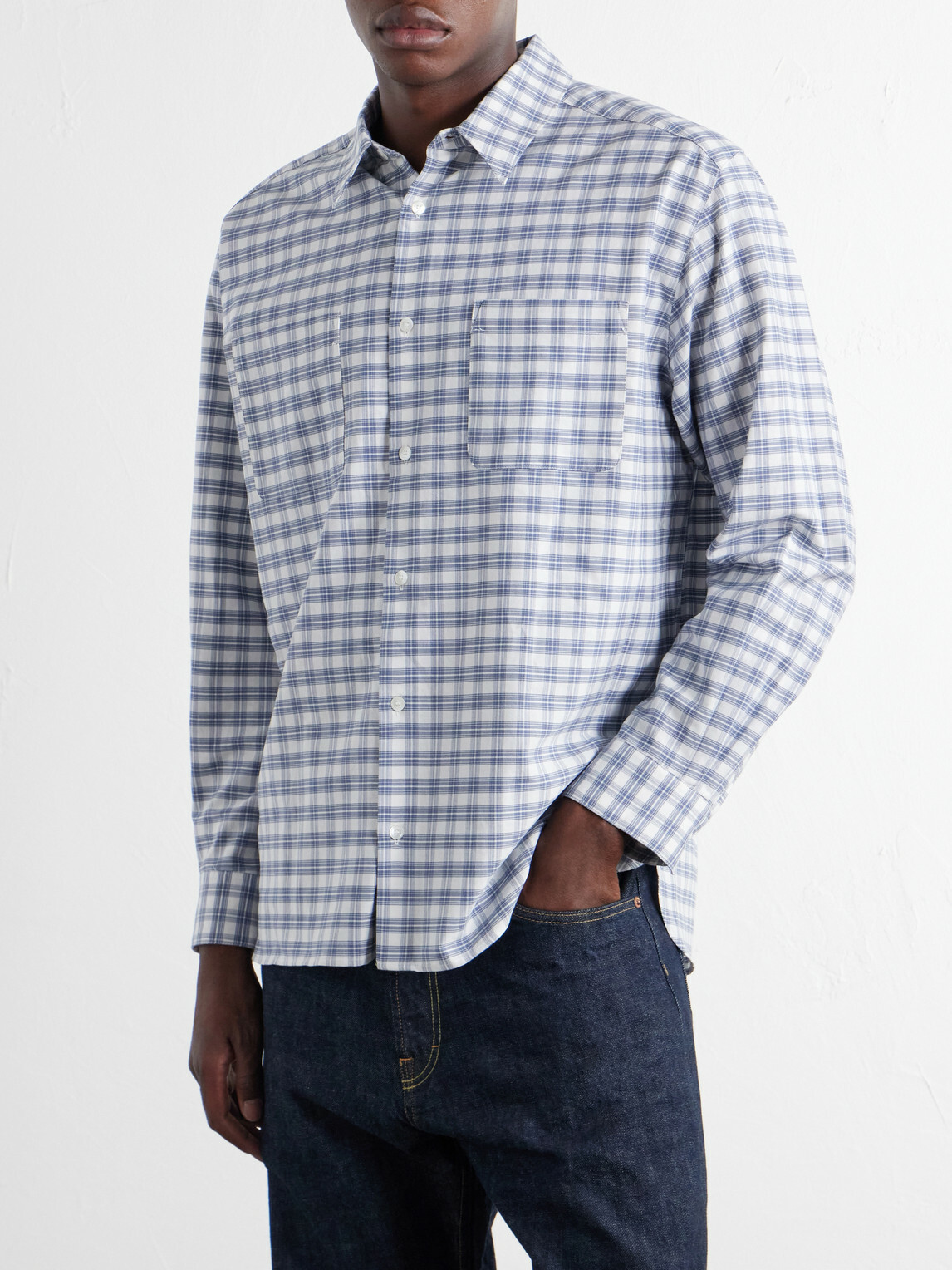 A.P.C. - Malcom Checked Organic Cotton Shirt - Blue