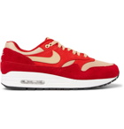 Nike - atmos Air Max 1 Premium Retro Suede, Nubuck and Mesh Sneakers - Men - Red