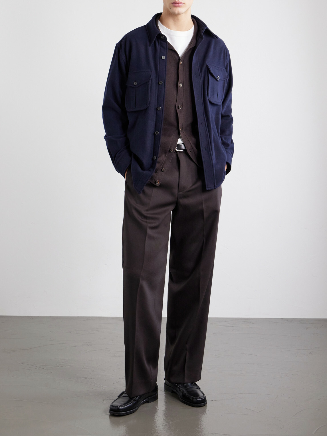 Caruso - Silk and Cotton-Blend Cardigan - Brown