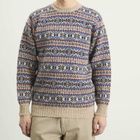 Jamieson's of Shetland Men's Jamiesons of Shetland Fair Isle Crew Knit in New Pattern Blue